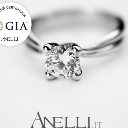 Anello solitario con Diamante di 0,70 carati (Colore F - Purezza VVS1)