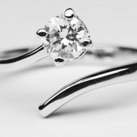 Snake Ring 0.45 Carats F-VS2 GIA