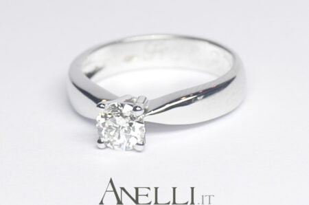 Solitario con Diamante 0,45 carati colore G purezza IF