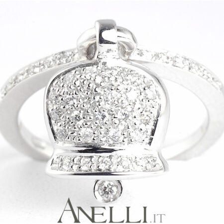 Anello campanellina bianca 0,35 ct.