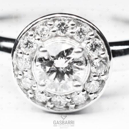 Halo Ring 0.88 Carats D-VVS1 GIA