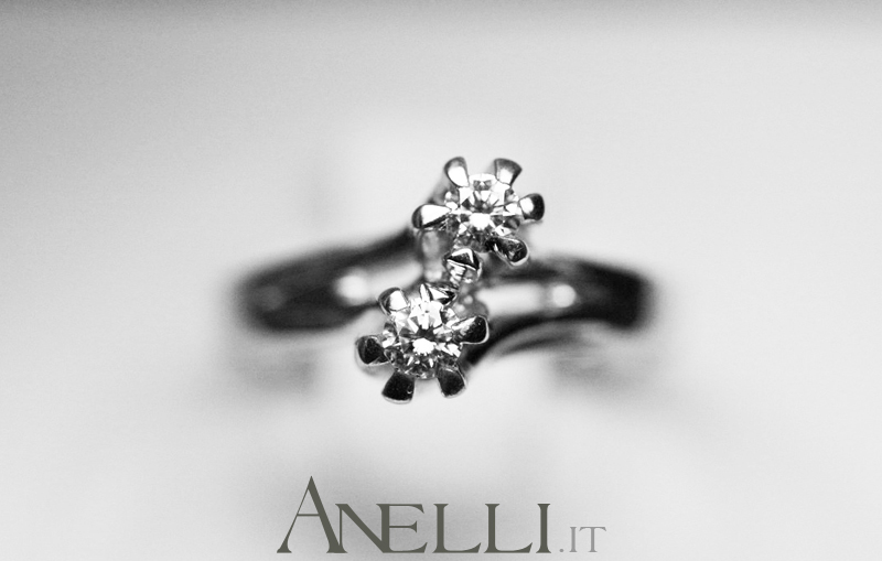 Anello Giulietta e Romeo o Contrariè da 0,16 ct.