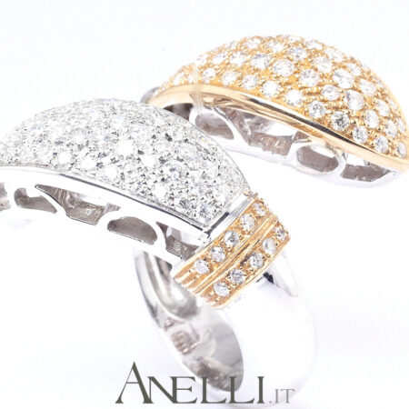 Anello pavè diamanti 1,20 ct.