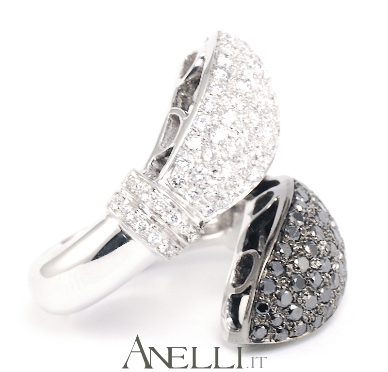 Pavè diamanti bianchi/neri 1,20 ct.