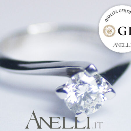 Engagement Ring 0.70 Carats F-VS1 GIA