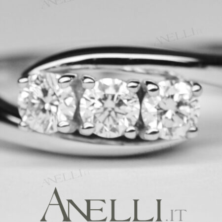 Anello Trilogy 0.60 carati colore F purezza IF
