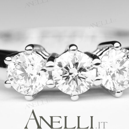 Anello Trilogy 0.84 ct D-VS1 GIA