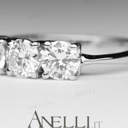 Anello Trilogy di 1 Carato E-VS1 GIA