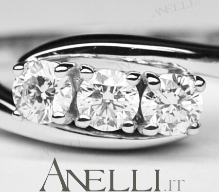 Anello Trilogy Diamanti 0,60 carati D-IF