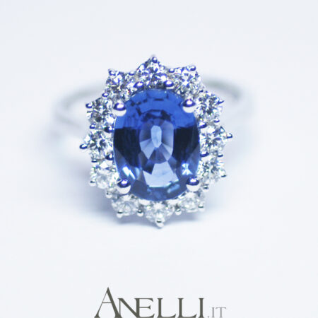 Anello con Zaffiro Naturale di 5 carati