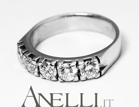 Fedina con 5 diamanti (F-VVS1)