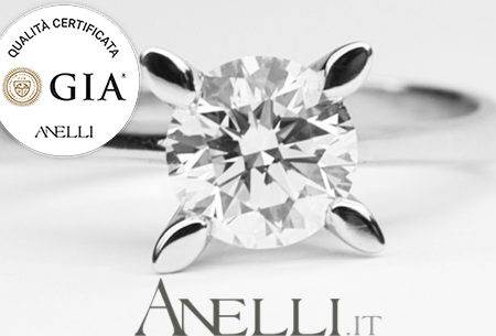 Solitario con diamante da un carato GIA
