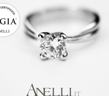 Solitario da anniversario con diamante di 0,80 carati (F-VS1)