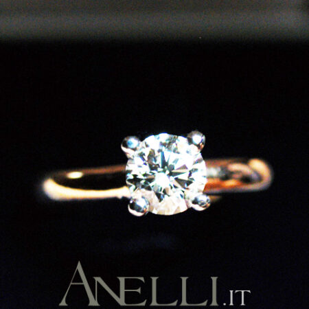 Rose Gold Ring 0.50 Carats F-VS1 GIA