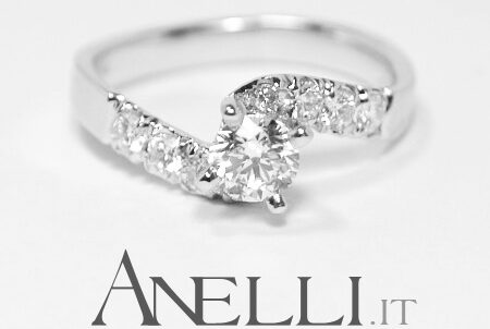 Side Diamonds Ring 1 Carat F-VS1 GIA