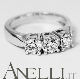Anello trilogy da anniversario 1,20 carati (G-VS1) GIA