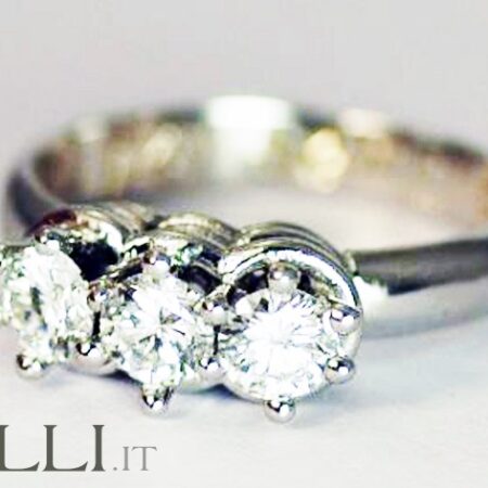 Anello Trilogy di 1,20 carati GIA
