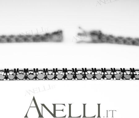 Bracciale Tennis Diamanti Neri 6 Carati