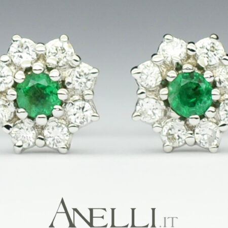 Orecchini con Smeraldi e Diamanti