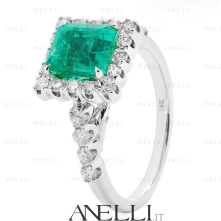 Anello Smeraldo Colombiano 3 Carati