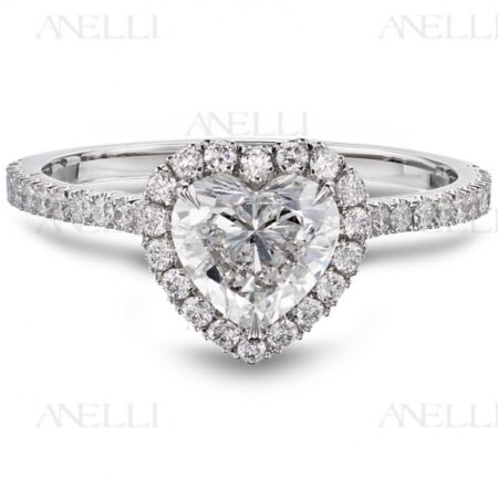 Halo Cuore Oro Bianco 1 Carato G-VS1