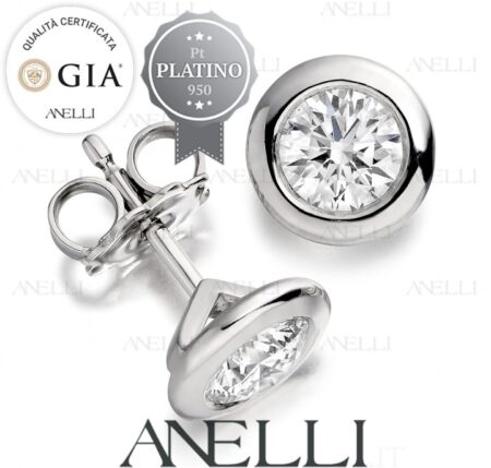 Orecchini 1 Carato D-VVS1 Platino GIA