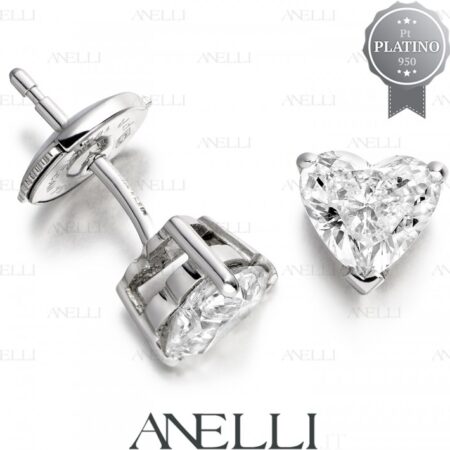 2 Cuori da 0.50 Carati D-VS1 Platino
