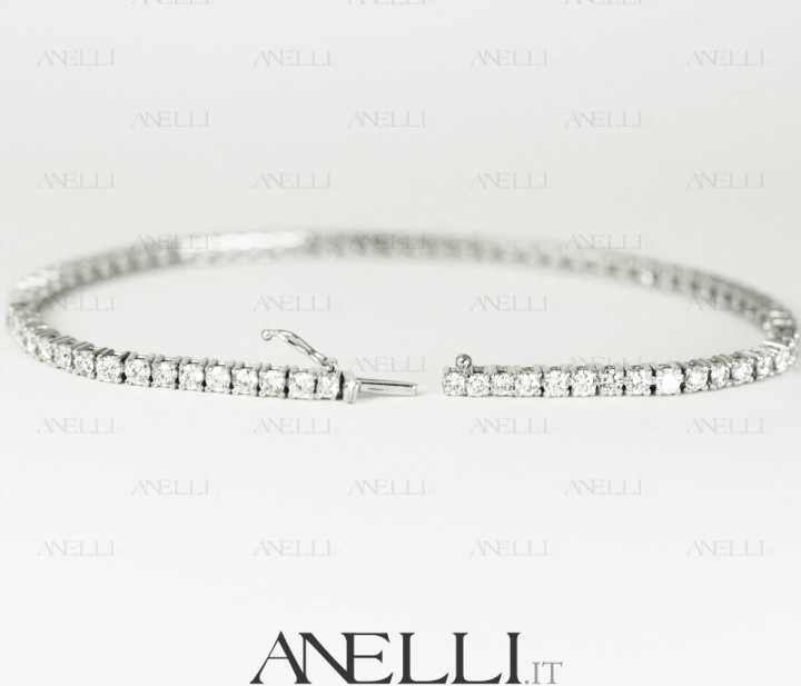 Bracciale Tennis 3 Carati colore F purezza VS1
