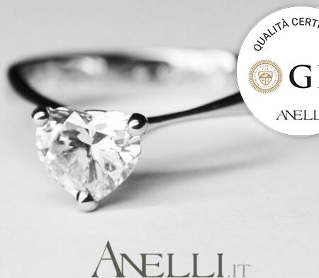 Anello Diamante Cuore 1 carato F-VS1 con GIA