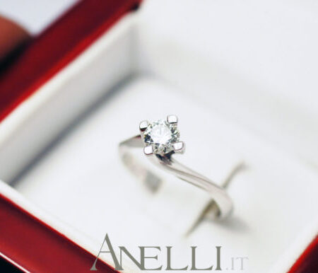 Anello Fidanzamento 0.60 F-IF Triplo Excellent GIA