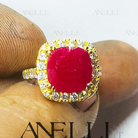 Anello Fidanzamento Rubino IGI