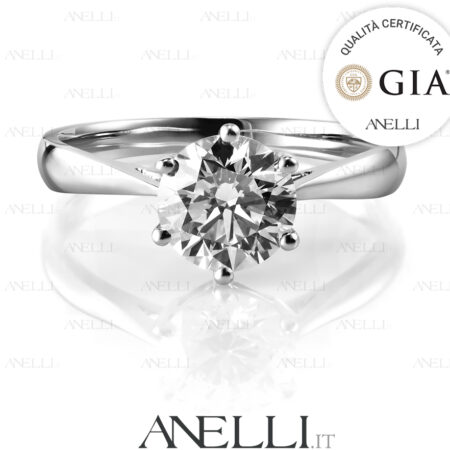 Anello Fidanzamento 1 Carato F-VS1 GIA