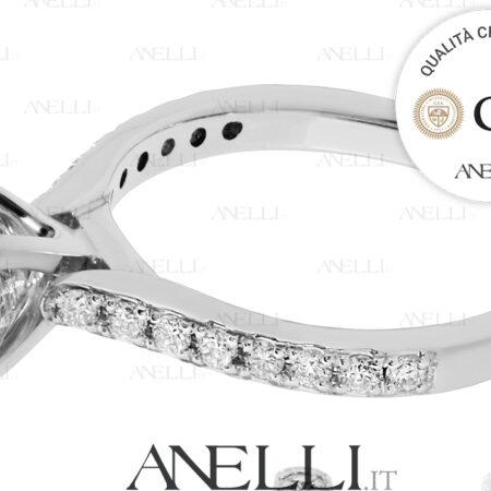 Anello Fidanzamento 0.80 D-IF Triplo Excellent GIA