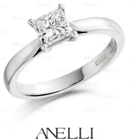 Anello Fidanzamento Princess 0.50 F-VVS1 GIA