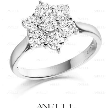 Anello Fiore Diamanti 1.40 Carati D-IF