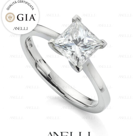 Diamante Princess Fidanzamento 1 Carato F-IF GIA