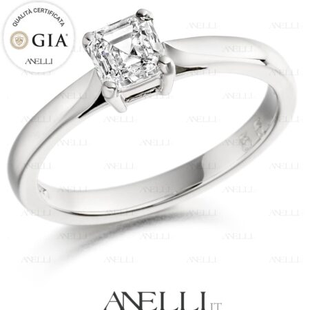 Solitario Fidanzamento Asscher 0.70 F-VVS1