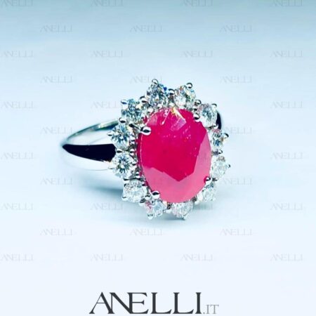 Anello Rubino Rosa Birmano non trattato
