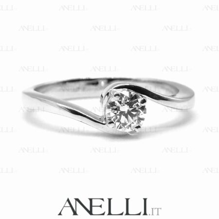 Engagement Ring 0.40 Ct F-VS1 3EX GIA