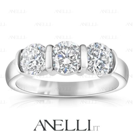 Trilogy Ring 2.40 ct D-IF GIA